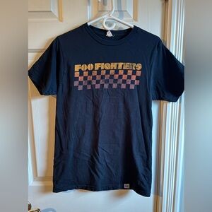 Foo Fighters Black Band Tee with Checker Graphic